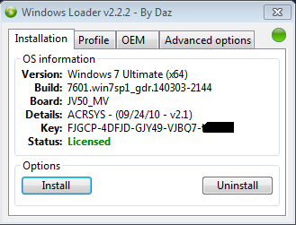 Windows 7 Loader By DAZ Full Crack