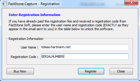 FastStone Capture Registration Code