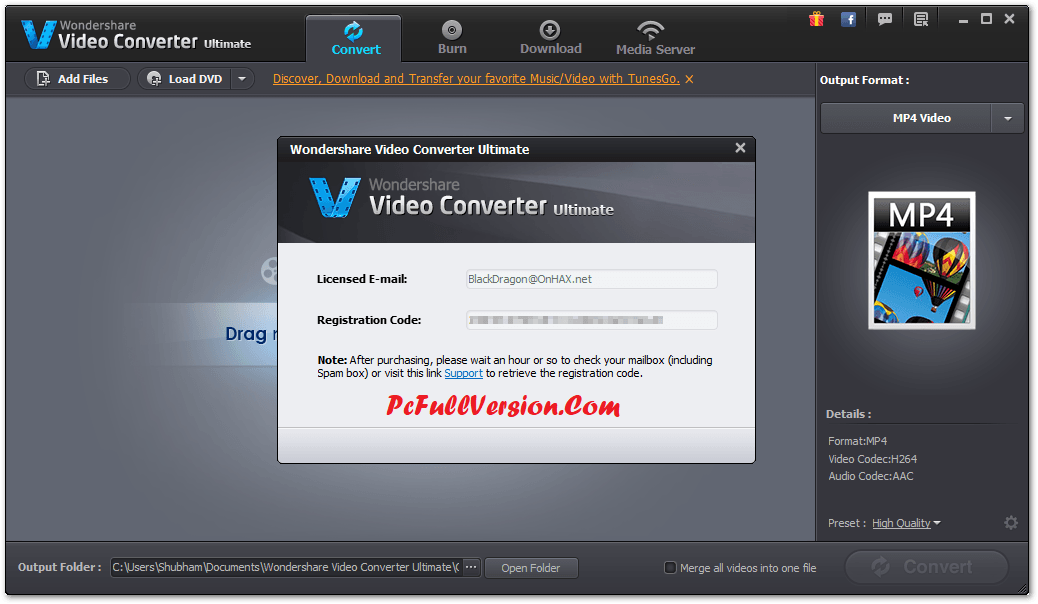 WonderShare Video Converter Ultimate Registration Code