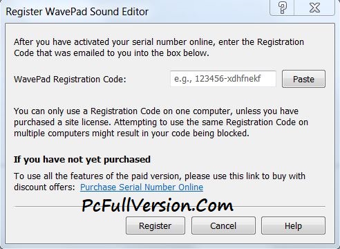NCH WavePad Sound Editor Registration Code 