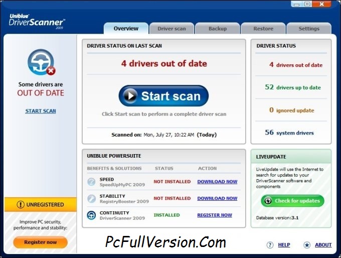 Uniblue DriverScanner 2018 Crack Full Version Download