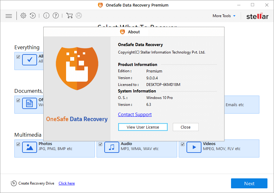 OneSafe Data Recovery Professional Serial Key
