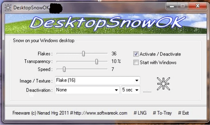 DesktopSnowOK Full Version Download