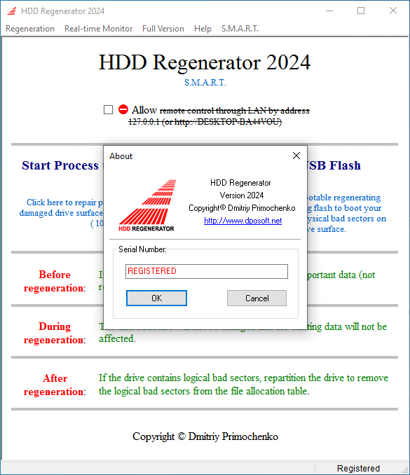 HDD Regenerator Serial Key